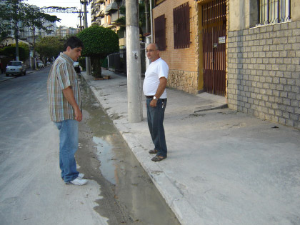 Água e cimento no meio do caminho